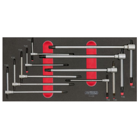 Ks Tools Module de clés mâles TORX à poignée en T, 9 pièces