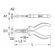 Ks Tools Pince à bec demi-rond droit ULTIMATE®, L.220 mm