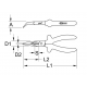 Ks Tools Pince à bec demi-rond coudé 45° ULTIMATE®, L.210 mm