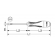 Ks Tools Tournevis ULTIMATE® Fente, 3,5 mm - L.75 mm