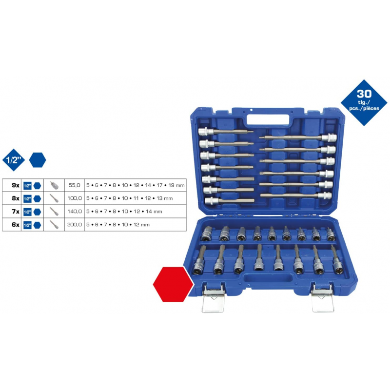 BRILLIANT TOOLS BT022419 Douille 12 pans 1/2