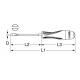 Ks Tools Tournevis ULTIMATE® Fente, 4 mm - L.100 mm