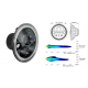 Phare LED Ø7'' VISION X VORTEX / Réflecteur Chrome Noir / Faisceau Low/High/Halo (paire)