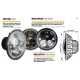 Phare LED Ø7'' VISION X VORTEX / Réflecteur Chrome Noir / Faisceau Low/High/Halo (paire)