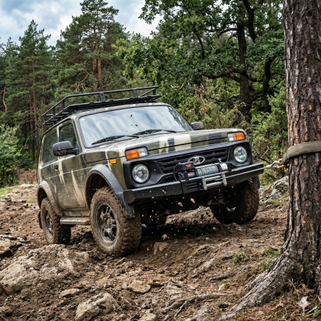 Parechoc avec emplacement de treuil